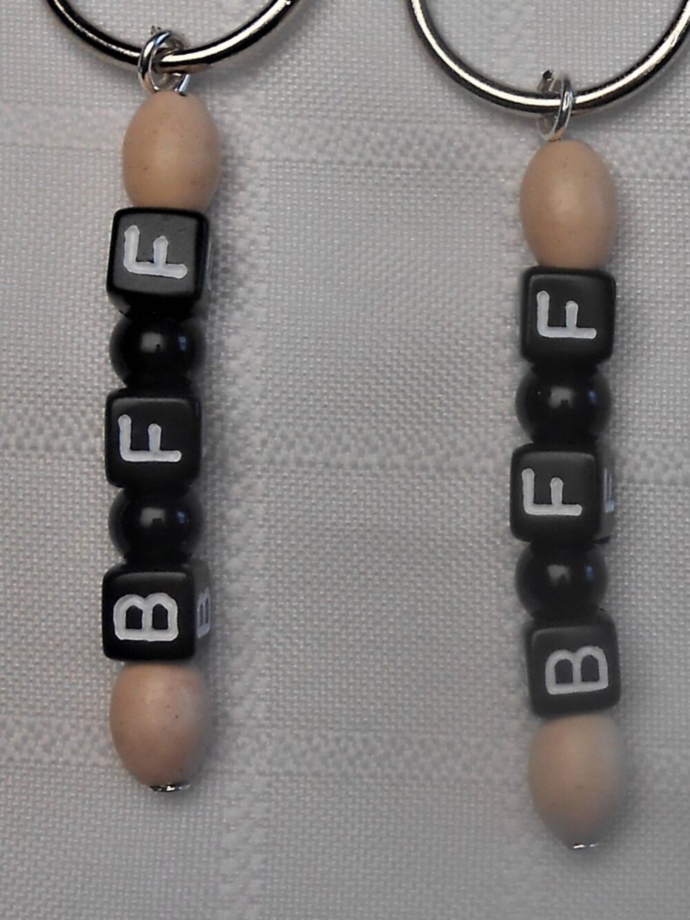 No. 1: Set of two handmade “Best Friend Forever” key chains or bag decorations
